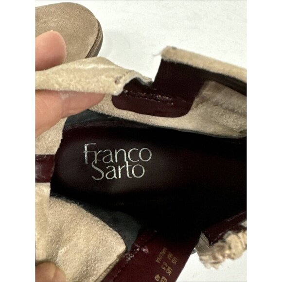 Franco Sarto Melina Bootie Women's 9M Tan Beige Suede Leather New With Flaw - Picture 2 of 12